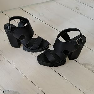 Sugar Vegan Leather Platform Heels